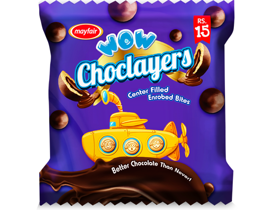 Wow Choclayers (enrobe bite size biscuits with chocotella center filling)